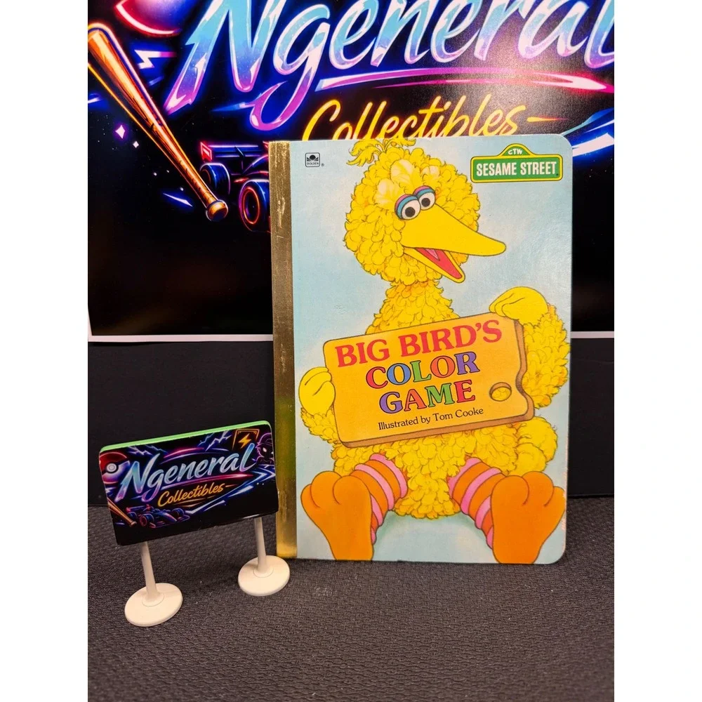 Vintage 1980 Big Bird's Color Game Sesame Street Golden Book Hardcover 12254-9